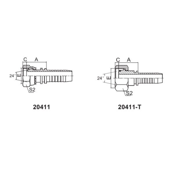 Metric Female Cone O Ring L T Iso Din Hydraulic