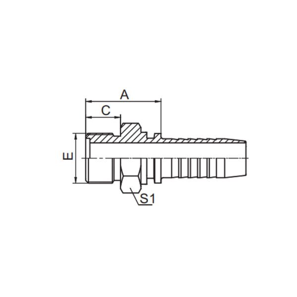 O-RING METRIC MALE FLAT SEAL