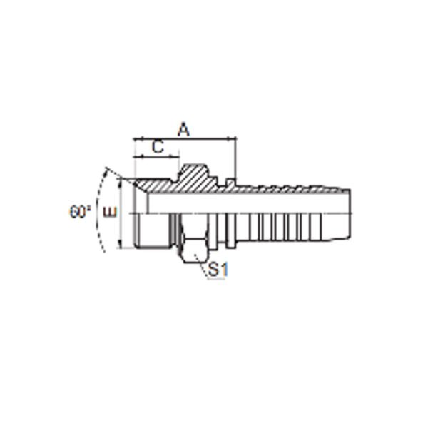 METRIC MALE 60° CONE SEAT