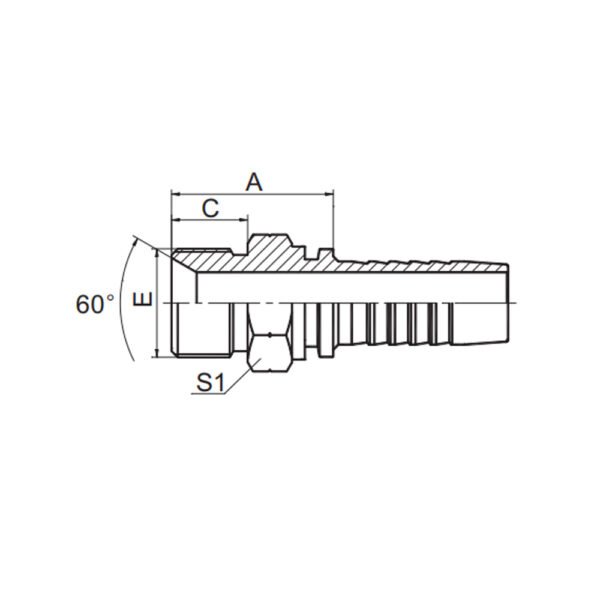 BSP MALE 60° CONE SEAT