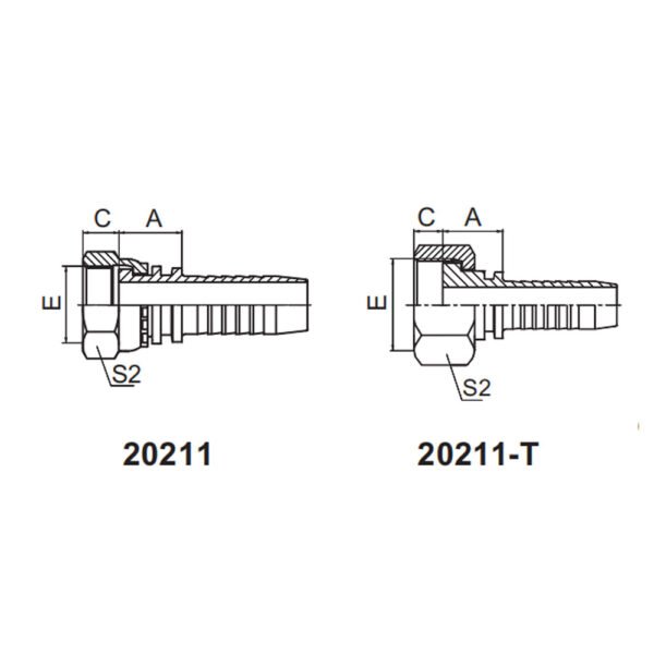 GB METRIC FEMALE FLAT SEAT  REF. GB/T9065.3