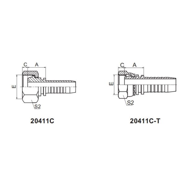 METRIC FEMALE 24° MULTISEAL L.T.