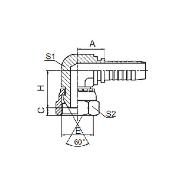 90°BSP COMPACT FEMALE 60° CONE