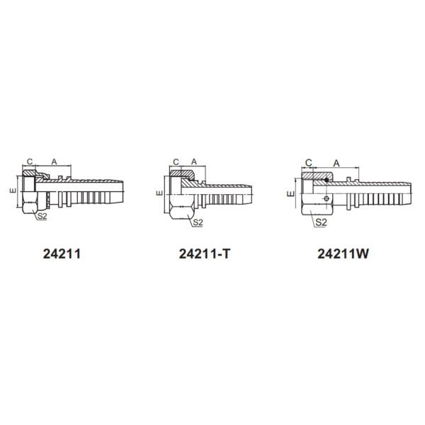 ORFS FEMALE FLAT SEAT ISO 12151-1 SAE J516