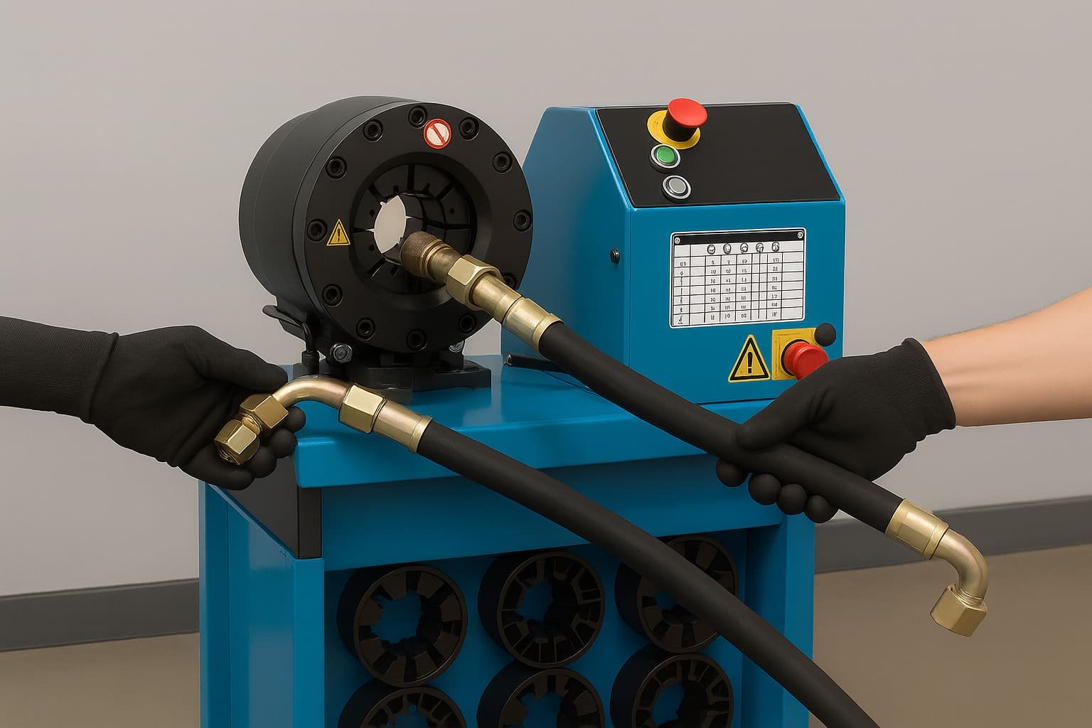 hydraulic hose crimping process