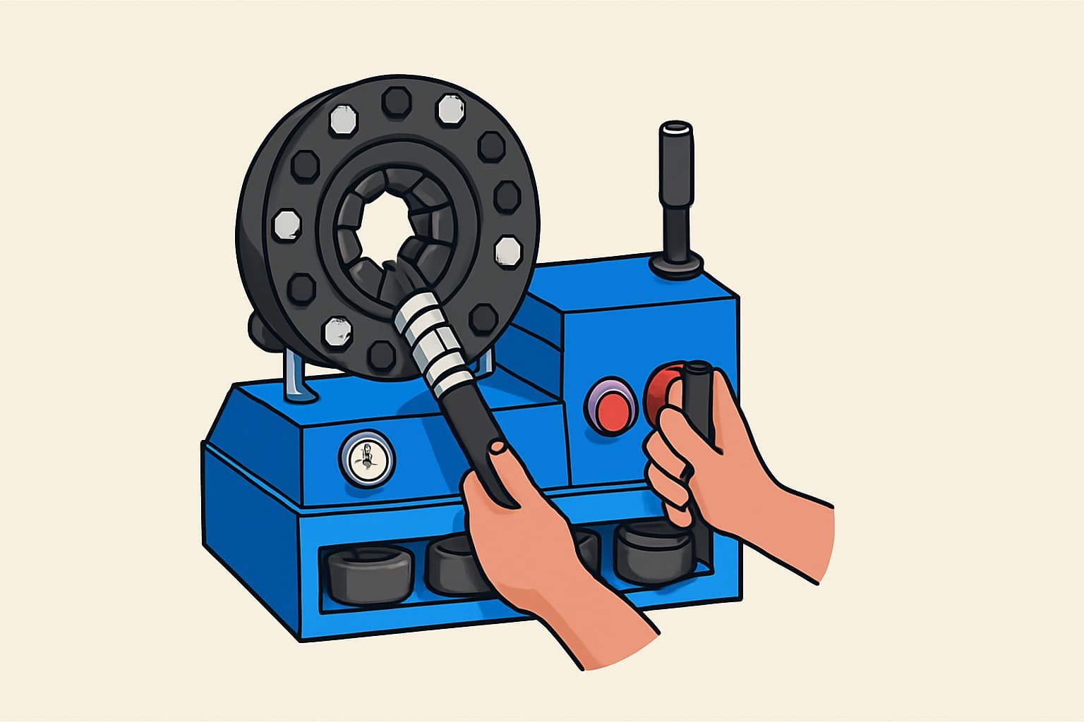 How to use a hydraulic crimper step by step