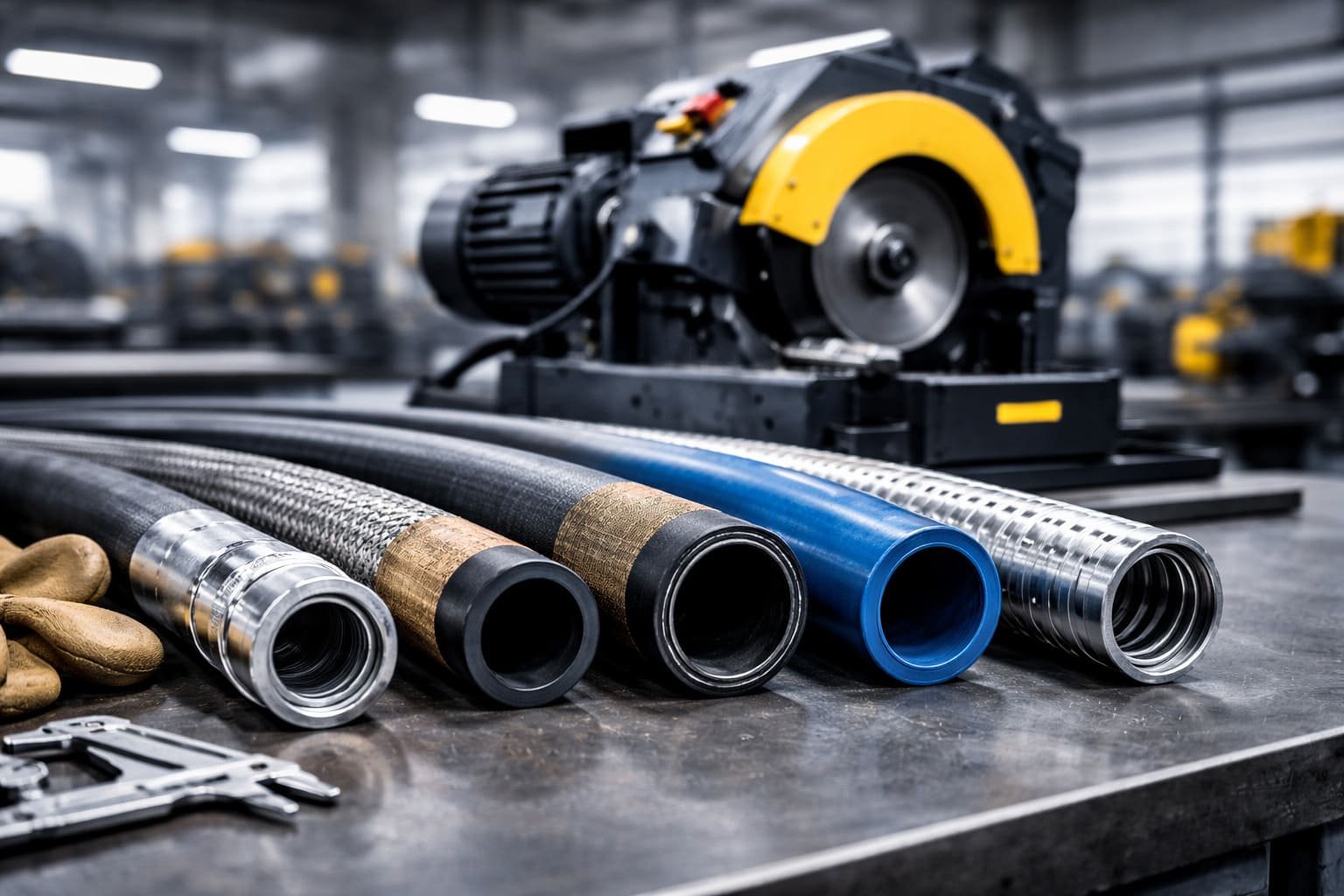 Hydraulic hose types and machine selection