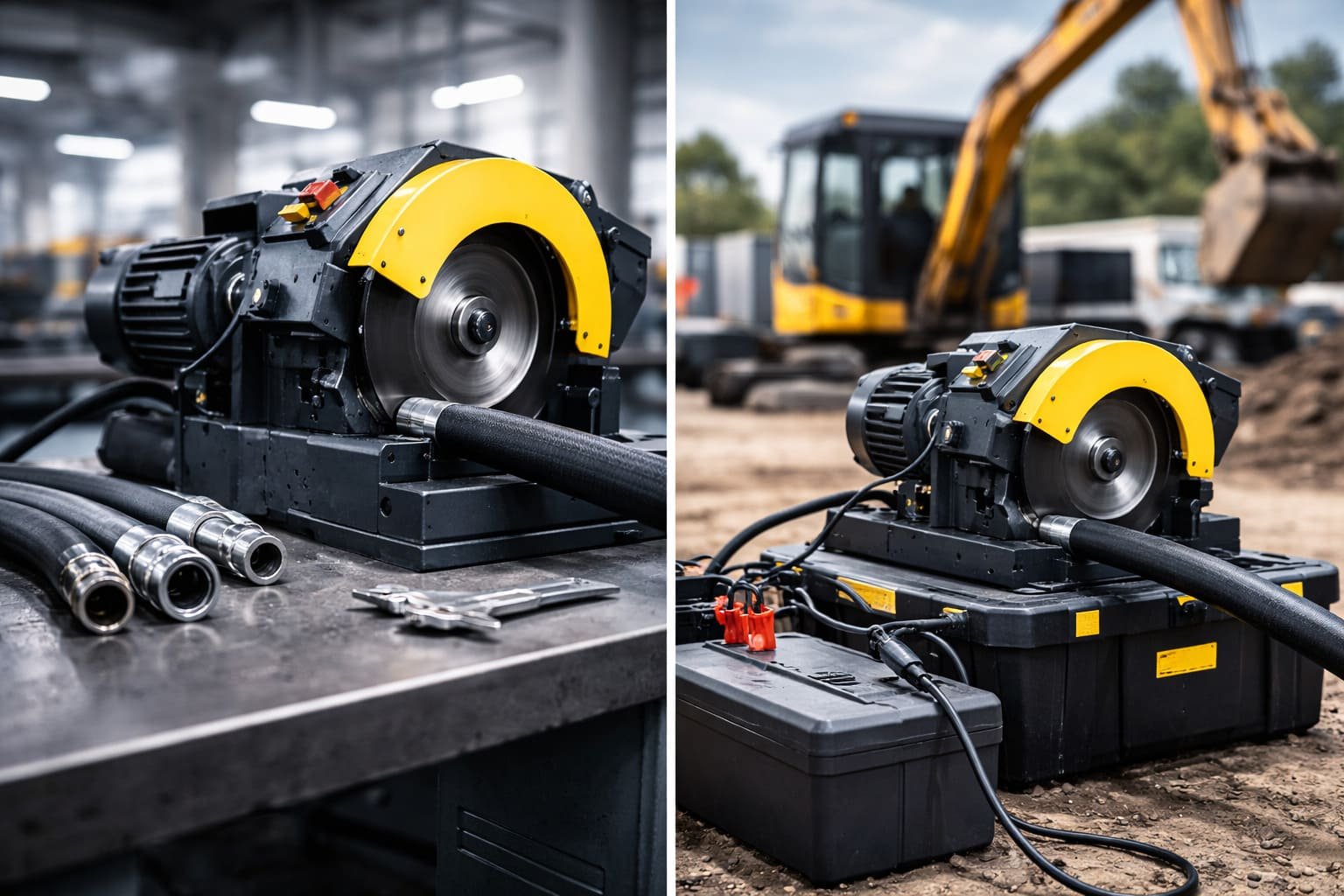 Workshop and outdoor hose cutting use