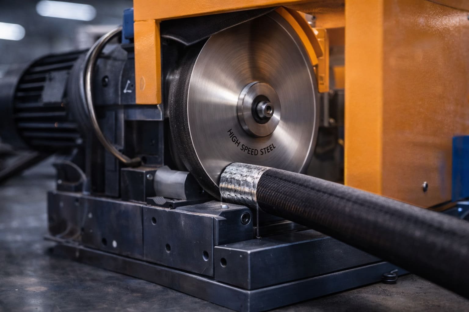 High-speed steel cutting blade for hoses