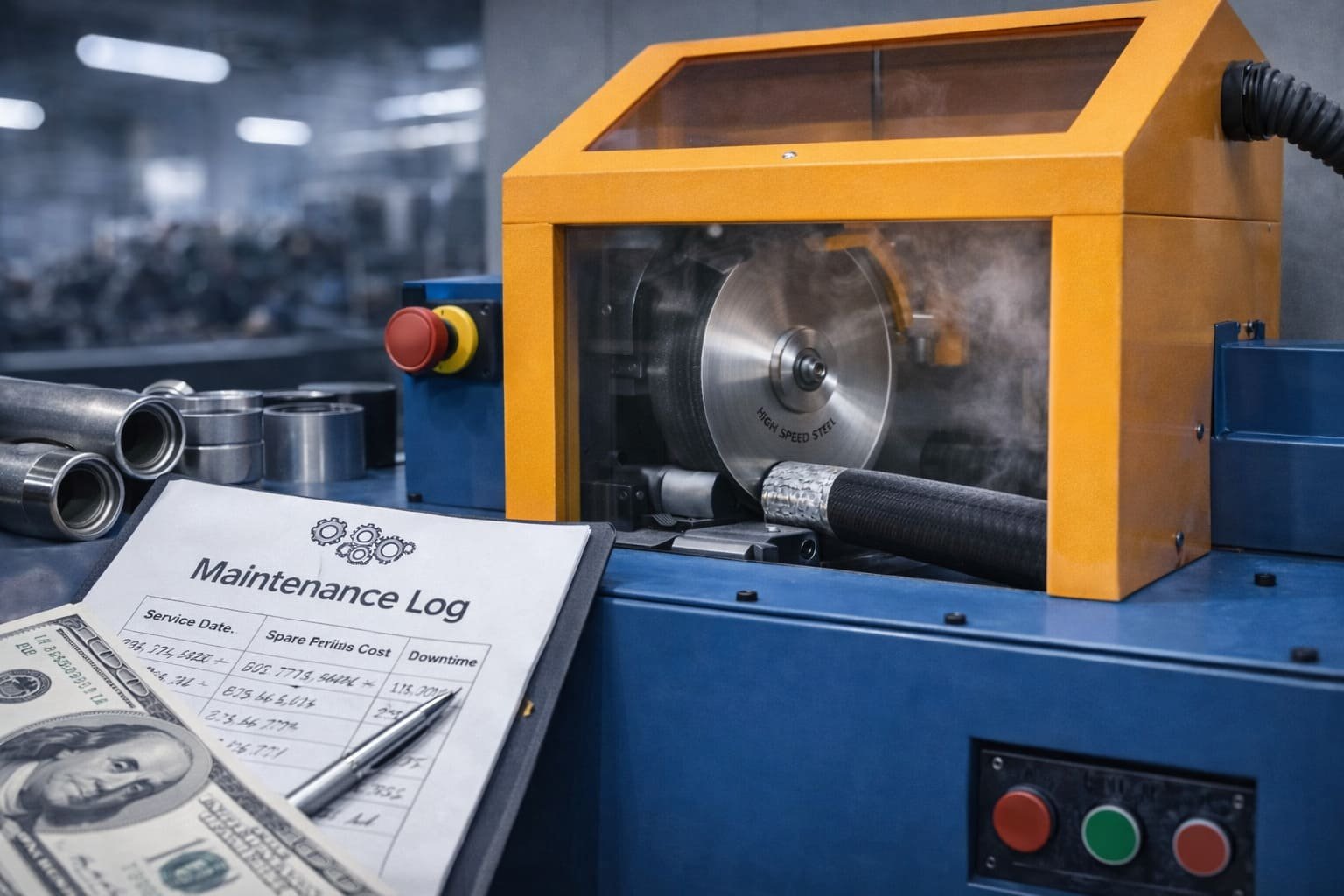 Total cost analysis for hose cutting machine