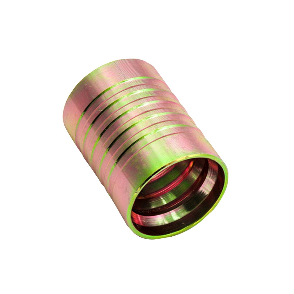 CYT yellow zinc plated hydraulic hose ferrules for 1SN/2SN braided and 4SP spiral hoses.