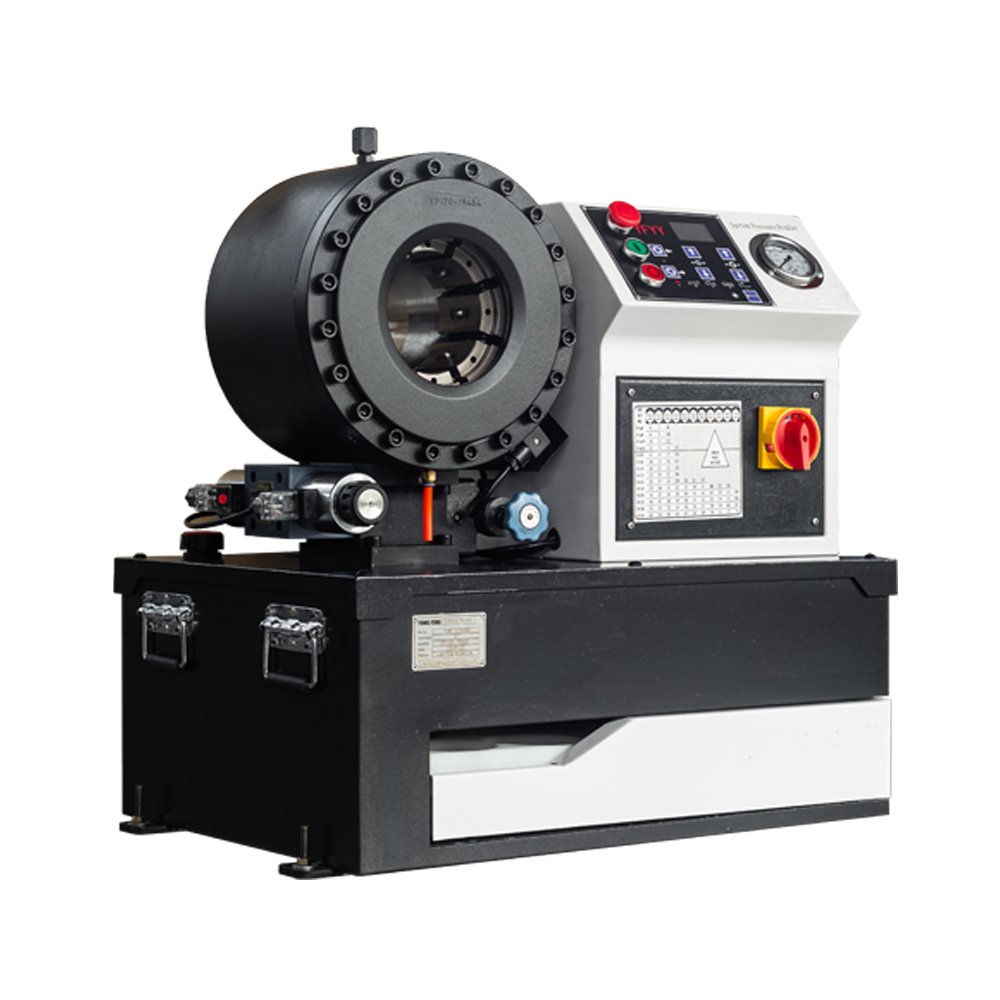 Henan Chengyitong Y120 electric hydraulic hose crimping machine for 2-inch high-pressure hoses with digital control.