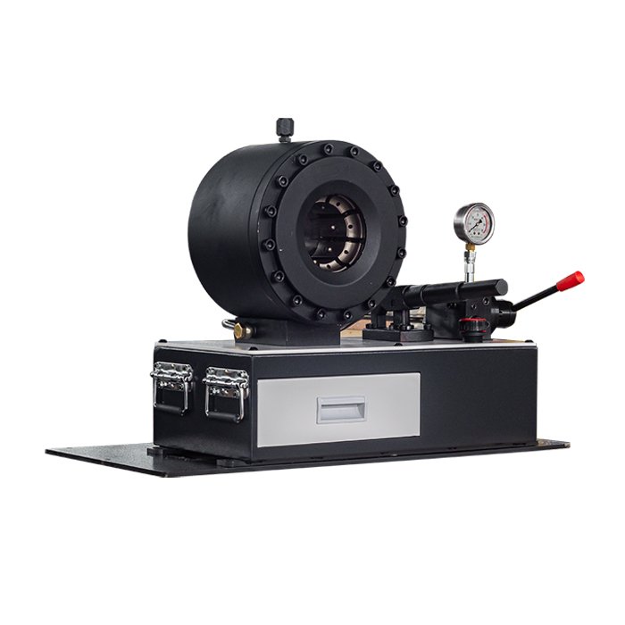 CYT-Y51S manual hydraulic hose crimping machine with hand pump for remote field repairs without electricity.