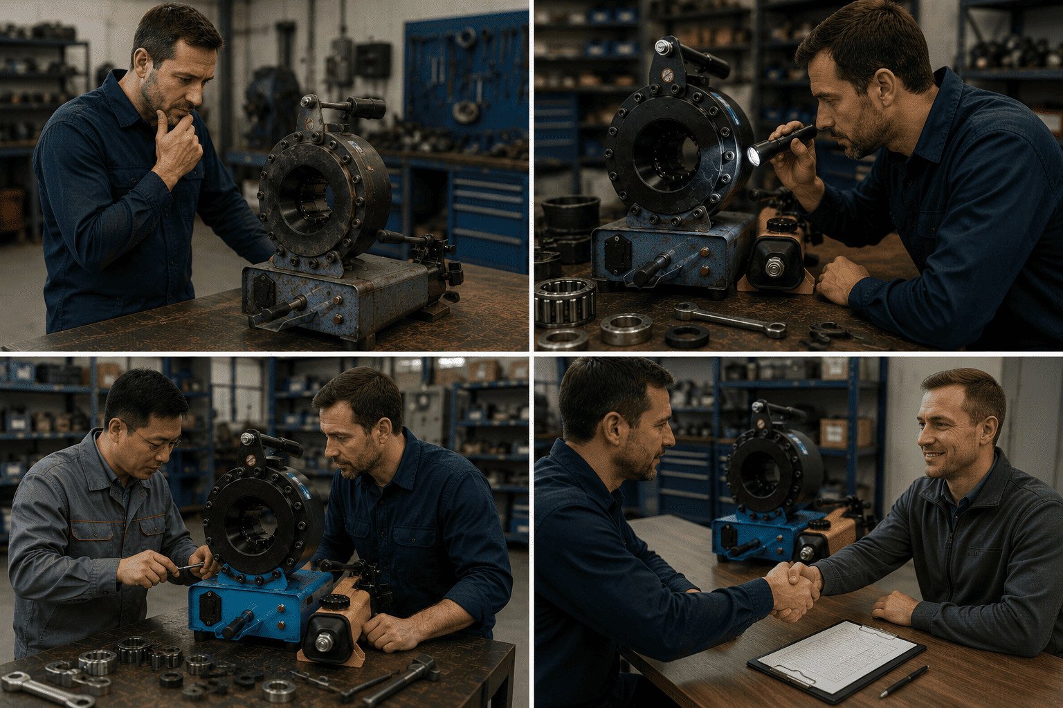 Evaluating second-hand crimping machines
