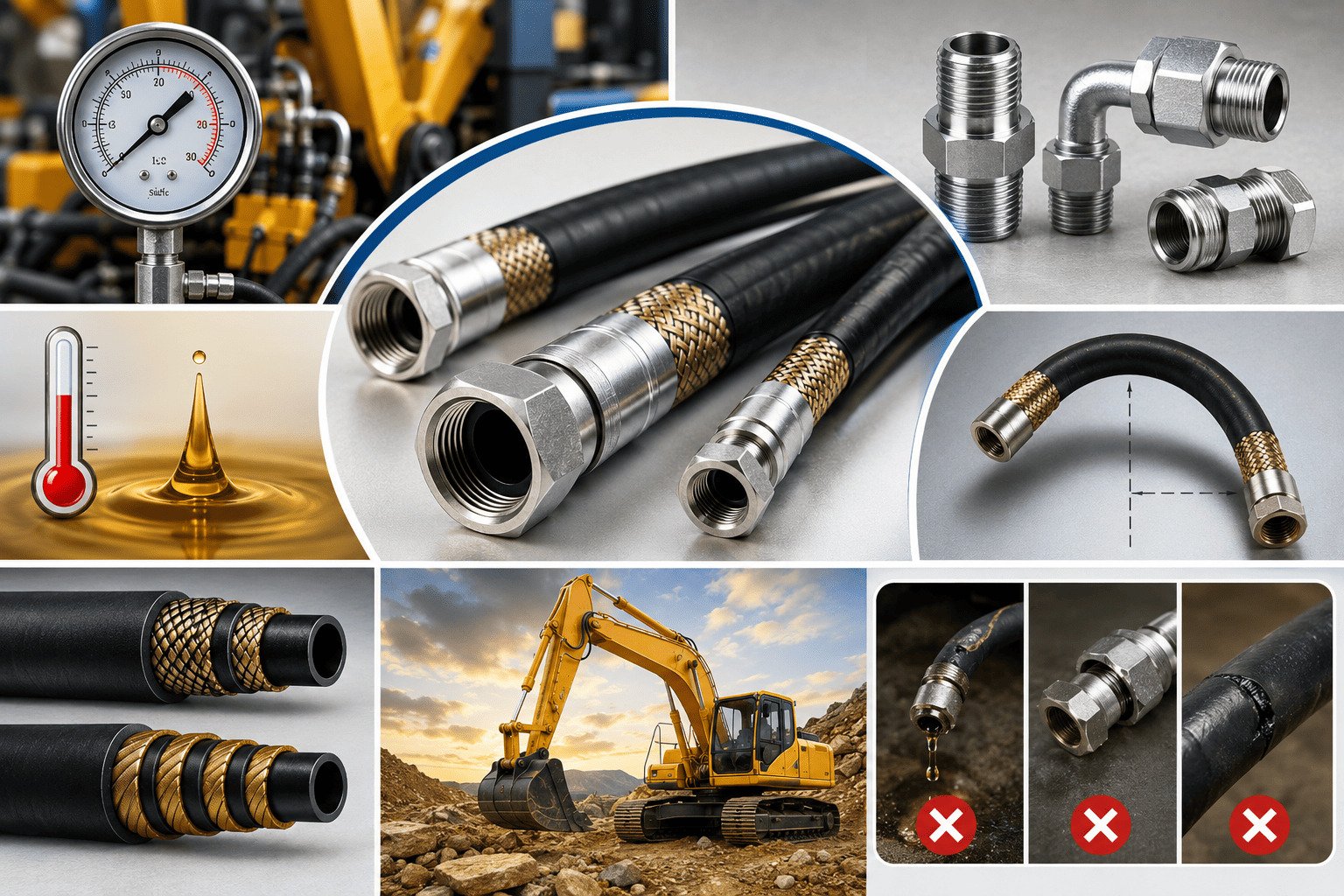 Key factors for choosing hydraulic hoses