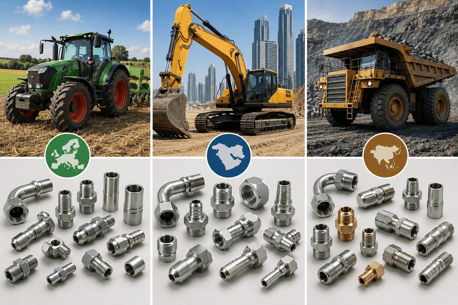 Hydraulic fitting regional market differences