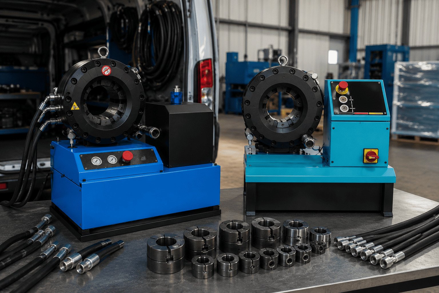 Crimping force comparison Portable vs fixed crimper comparison